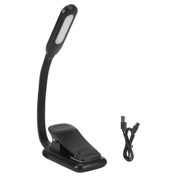 Reading Lamp, Rechargeable Reading Light, 9 LEDs for Reading in Bed with 3 Brightness Levels, Easy to Attach
