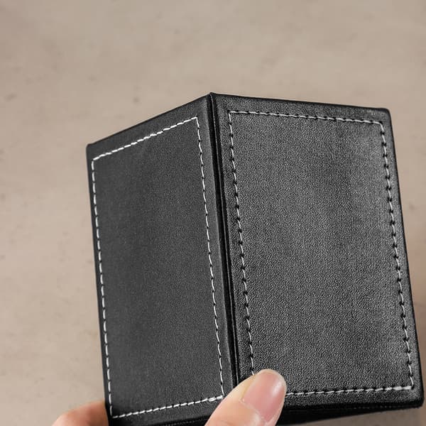 Classic Black Faux Leather Pencil Case (does not include other writing instruments)[LD]