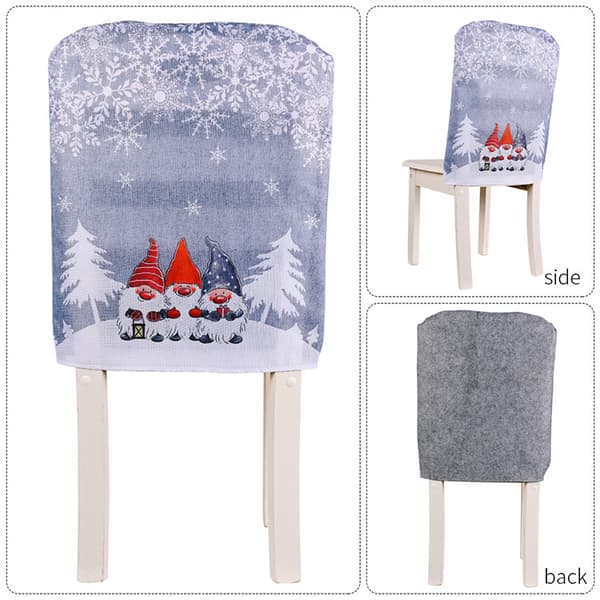 Set of 2 Snowflake Chair Covers, 48x57cm, Creative Decoration for