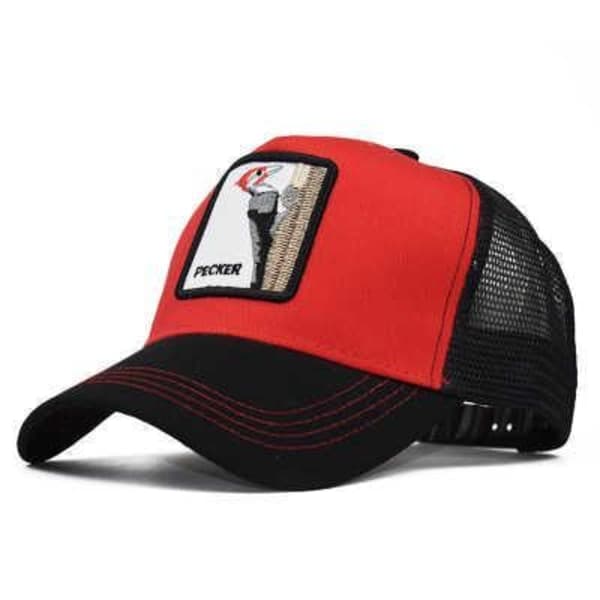 Trucker-lippalakki eläinaiheella lapsille, unisex - tikka tikka hackspett