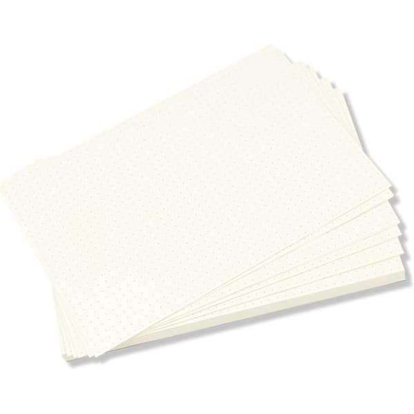 A5 6-håls ringpärm/planerare påfyllningspapper för Filofax, 6 hål, 45 ark/90 sidor, prickigt