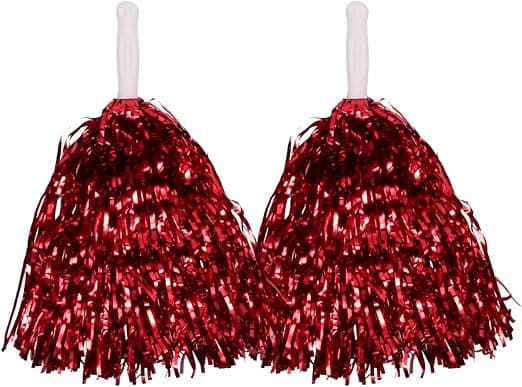 Metalliske glitter cheerleader pomponer i alle farver