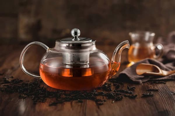Glas tekande med infuser, 975 ml, komfur sikker til løs te [JUN] style1048 style1048