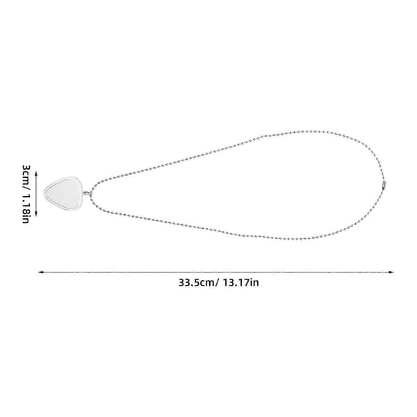Halsband för gitarrplektrumhållare: Transparent hjärtformat halsband för elgitarr, bas, ukuleleplektrumhållare, hänge för gitarrister, musikälskare