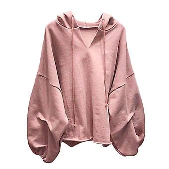 Dame Oversize Hettegenser Fritid Pullover Hettegenser Topp For Jente Kvinne Mor Elsker (M Rosa) Rosa M Pink M