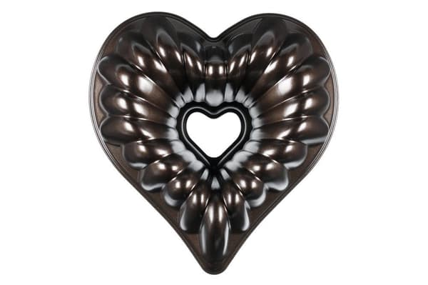 Kakeform Hjerte 2,1 L støpt aluminium Brun brown
