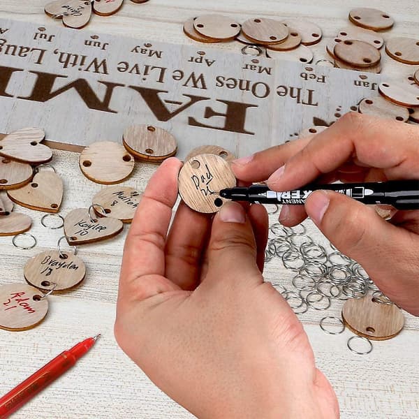 Present till mamma/mormor/pappa från dotter/son - DIY Trä Familjefödelsedag