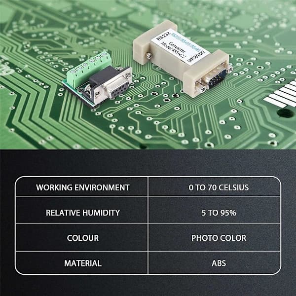 RS232 seriell til RS485/RS422-konverterer, kompatibel med EIA/RS232C-standard og RS485/RS422-standard