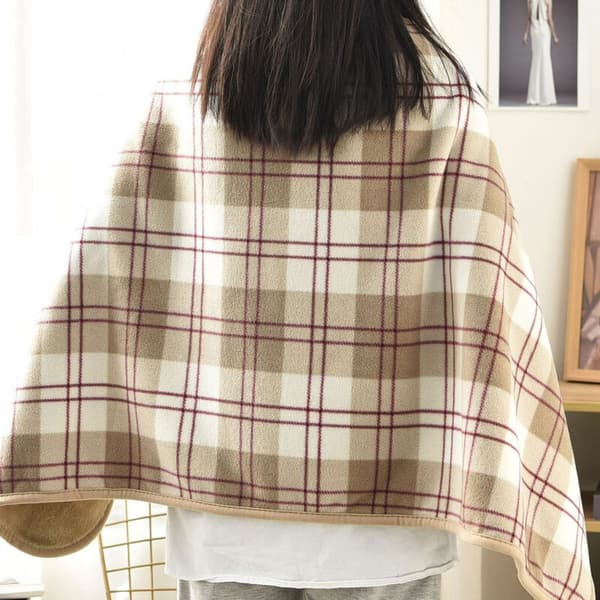 Varm Vinterponcho til Kvinder Tyk Ternede Skulderekappe Blød Kashmir Tæppe Poncho Unisex