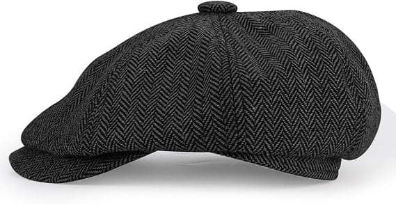 Gavroche Keps Baker Boy Hat Flat Caps - Peaky Herringbone Tweed Gatsby Hat Ivy Irish Cap til Mænd og Kvinder
