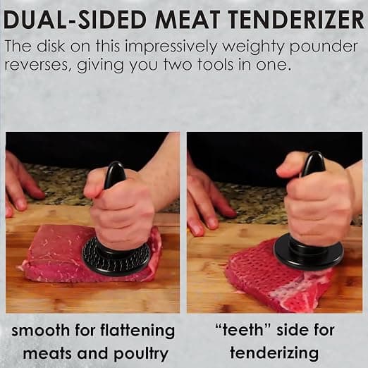 1 sort vendbar mørner og knuser, burgerpresse, kød