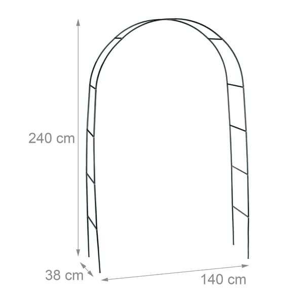 Metallrosebue 240 cm