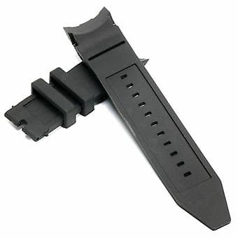 26mm Svart Gummiklokkerem For Invicta Pro Diver Collection Chronograph