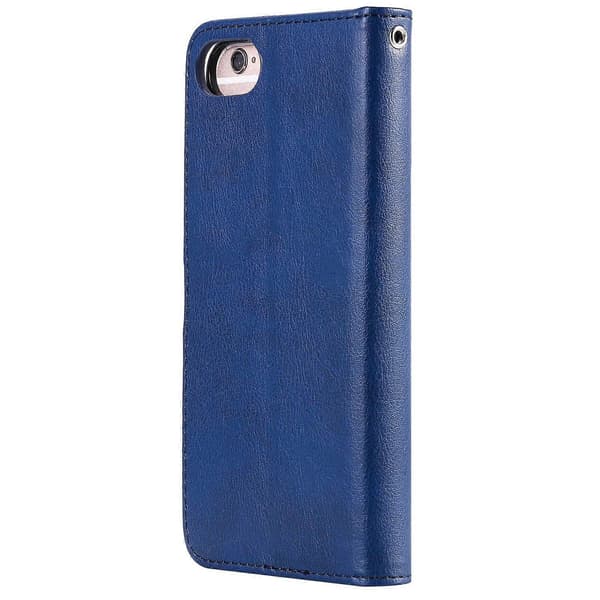 For iPhone 6s 6 7 8 SE (2020) SE (2022) Deksel 2-i-1 Avtakbart Magnetisk Skinnlommebok Mobilskal [DB] Blå Blue Blue