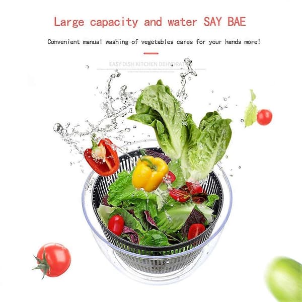 High-efficiency kitchen utensil, vegetable dryer with space-saving design for salad preparation, non-toxic PP multifunctional dehydrator ideal