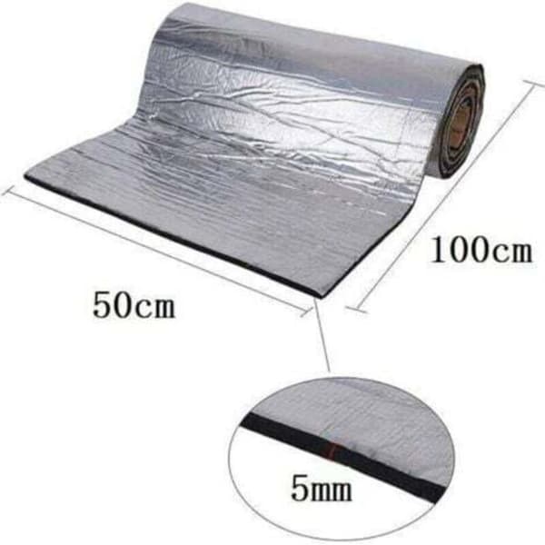 Akustisk isolasjonsmatte for biler, 10 mm lydisolerende skum, vanntett lydisolering og lyddemping 50x200cm