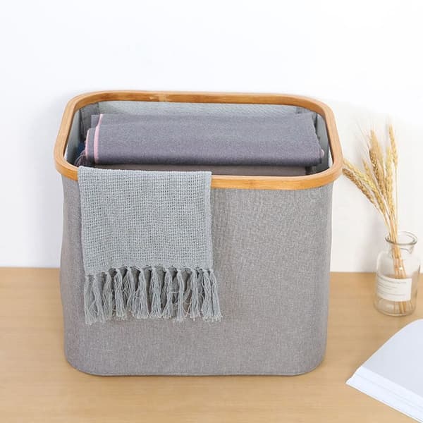 Laundry Basket with Handles, Waterproof Collapsible Hamper with Lid Large for Dirty Clothes/Toys