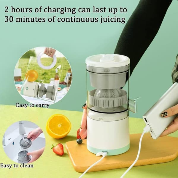 Electric Citrus Juicer, Orange and Lemon Squeezer, Portable Juicer with USB Charging