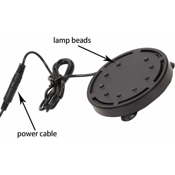Aquarium Bubble Lamp with LED Air Pump for Turtle Decoration