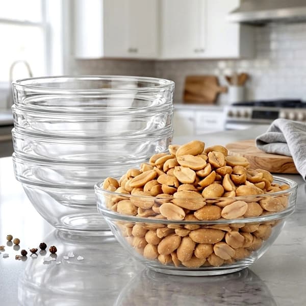 Glasskålsett, 12,5 cm, 350 ml, 6 deler