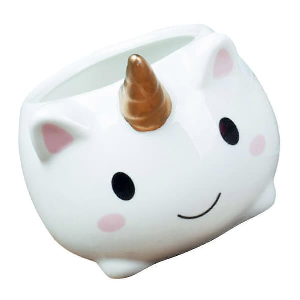 Unique Flower Pot Unicorn Shaped Ceramic Plant Container For Home And Garden Decorative 1-pack