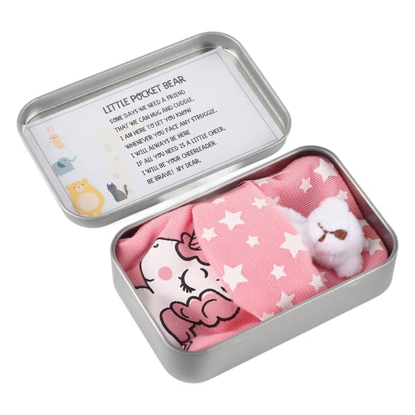 Mini Teddy Bears Can Plush Mini Bear Stuffed Animal Gift in a Cage