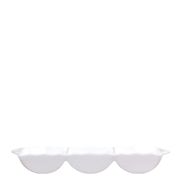 Provence Serveringsfat 3 rom 33 cm – Hvitt porselen | Chic Antique Vit white