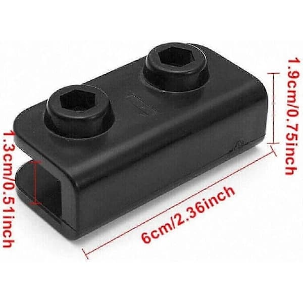 4 pcs 2-way Pop Up Gazebo Replacement Connector Spare Rectangular Bracket Set Black