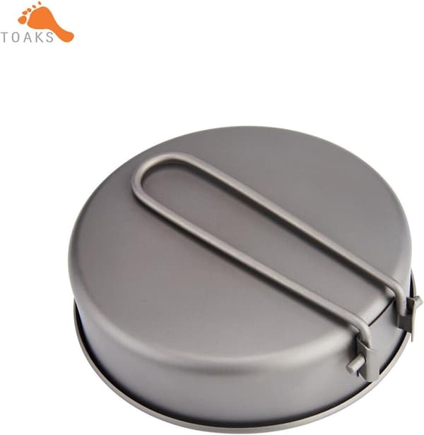Titanium stekpanna för utomhusbruk, camping, picknick, lättviktsutrustning, redskap, 145 mm