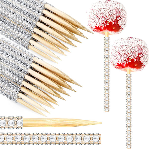 100 kpl Bling Candy Apple Inch strassi (hopea) hopea Silver