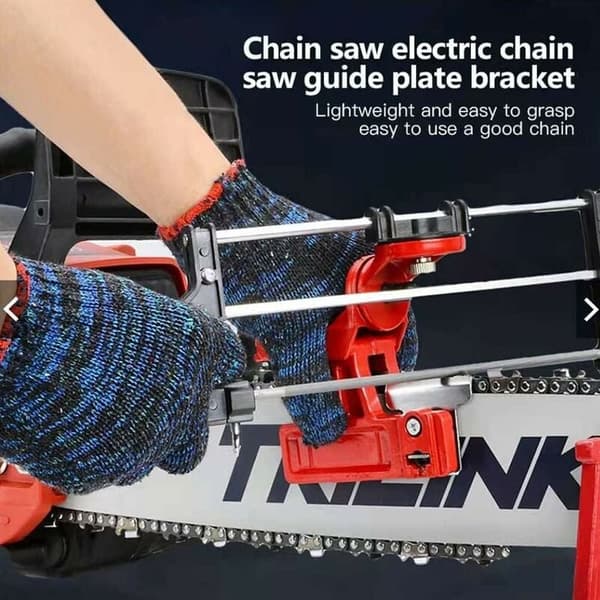 Chainsaw Chain Sharpener - Manual Chainsaw Chain Sharpener, Bar Mounted, with Guide