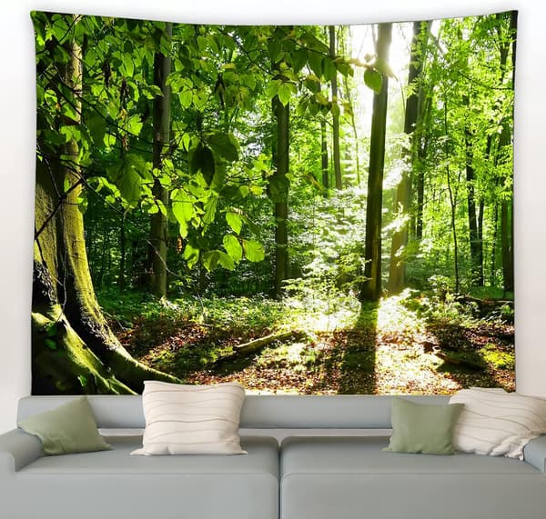Seinävaate 200 x 150 cm Koristeellinen Metsä, Luonnonmaisema -FX-
