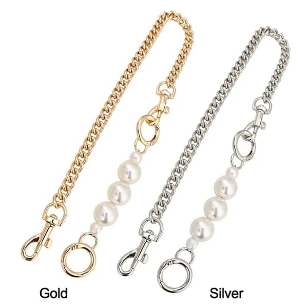 Bag Chain Extender Bag Chain for Handbag Pearl Extension Gold