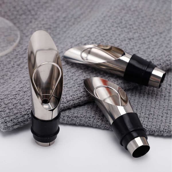 Rustfri Vinlufter - Dekanteringspip for Vin silver