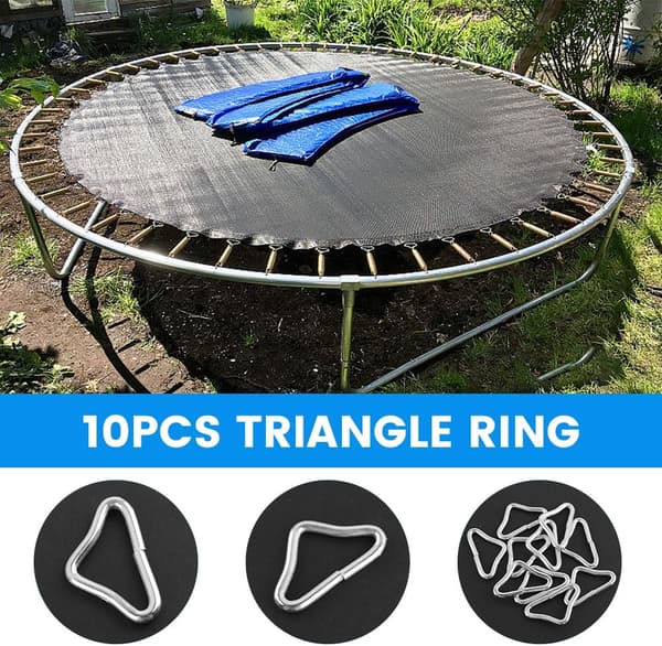 10-pak Trampolin Trekantspænder - V-ringe Trekantringe til Trampolinreparation-FY-