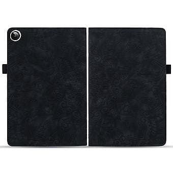 Preget skinnveske til Samsung Galaxy Tab A9+ (svart)