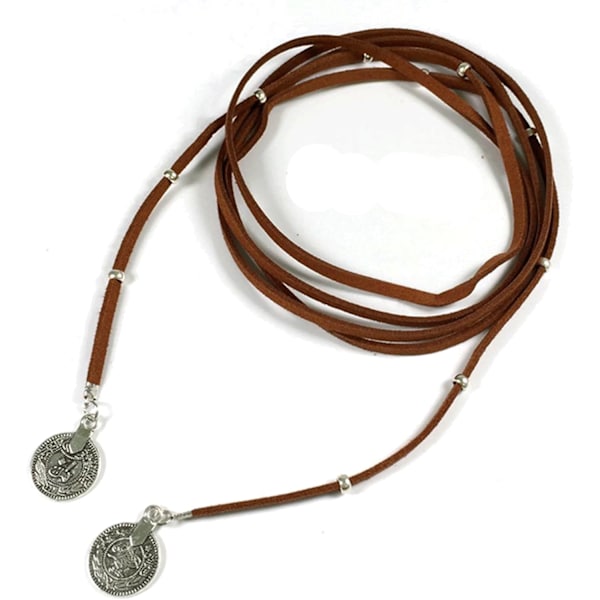 Samettinen choker-kaulakoru, punaruskea