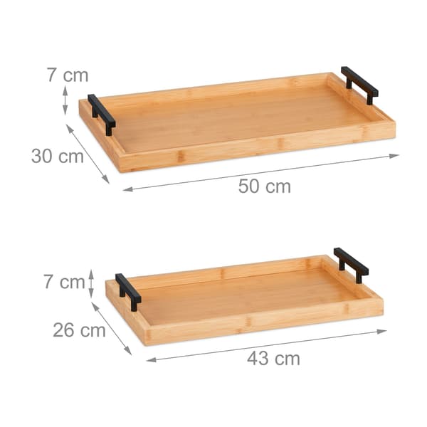 Bamboo Trays - Set of 2