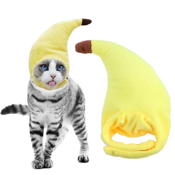 Kat Hovedbeklædning Halloween Kostume til Kat Hund Hatte Kæledyrstilbehør Bananhat