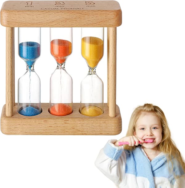 3 farver timeglas timer til børn, 1+3+5 minutter mini timeglas, køkken madlavning timer til klasseværelse hjemmekontor dekoration
