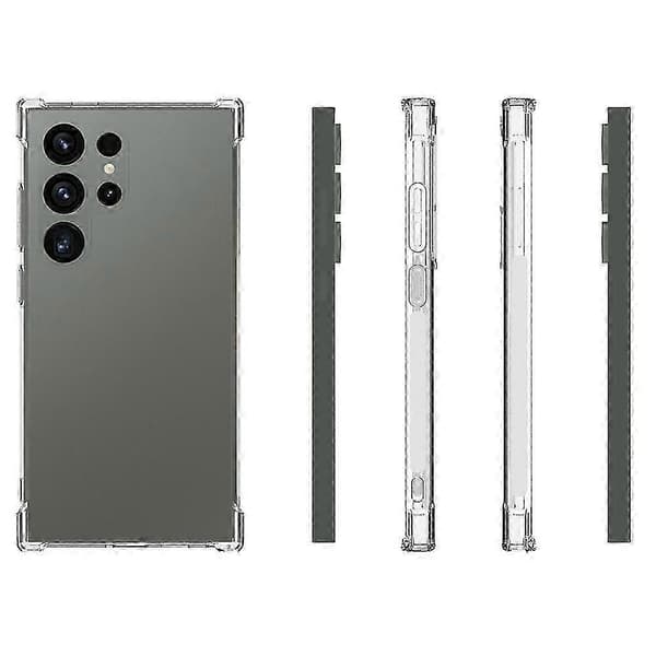 Tymei Case Compatible with Samsung Galaxy S24 Ultra Four Corner Shockproof 1.5mm Transparent Phone Case