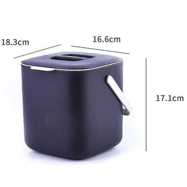 Plastic Kitchen Food Waste Bin Compost With Drain Cover Waste Bin Organizer Accessories T