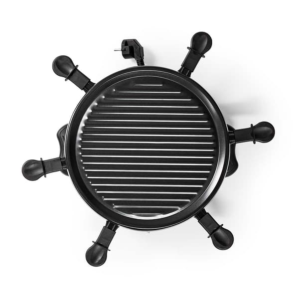 Raclette Grillsett for 6, 800W, non-stick, 29cm Svart