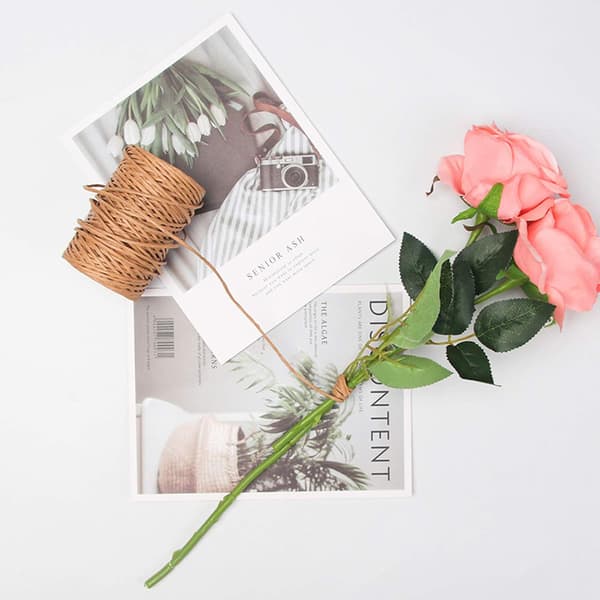 x 50m Paper Cord, Iron Rattan Paper Natural Wire Paper Macrame