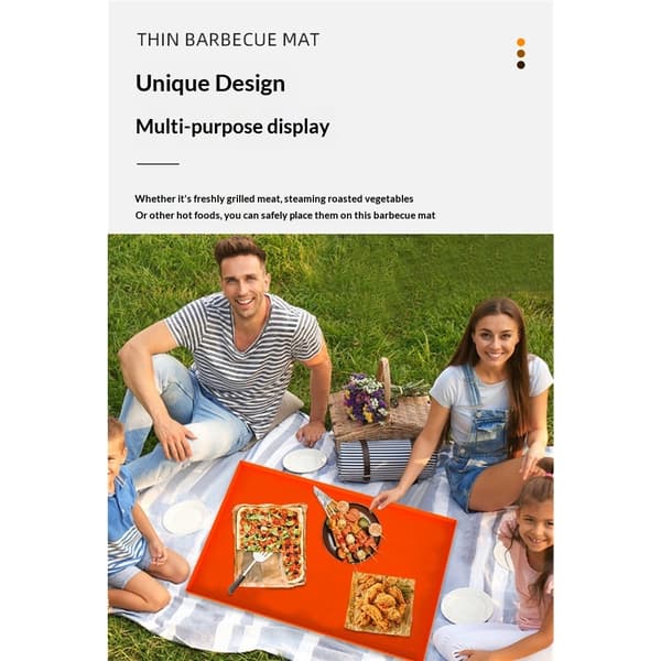 36\" Silikone Grillmåtte 36 tommer grill, fødevaregodkendt silikone grillbeskytter