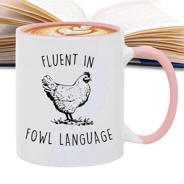 Ceramic Coffee Cup Chicken Pattern Mug 33 cl Modern Coffee Mugs for Tea Milk Cocoa Large Ceramic Coffee Mugs for Home B