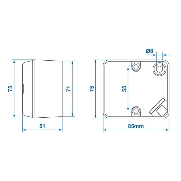 Dimljus bak 75x85mm