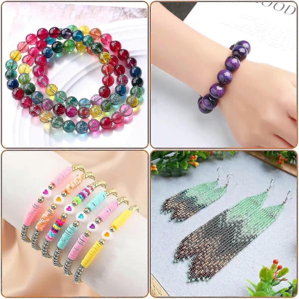 Elastisk tråd, elastisk armbånd, krystalltråd, perlesnor for smykkefremstilling (størrelse: 1,0 mm)