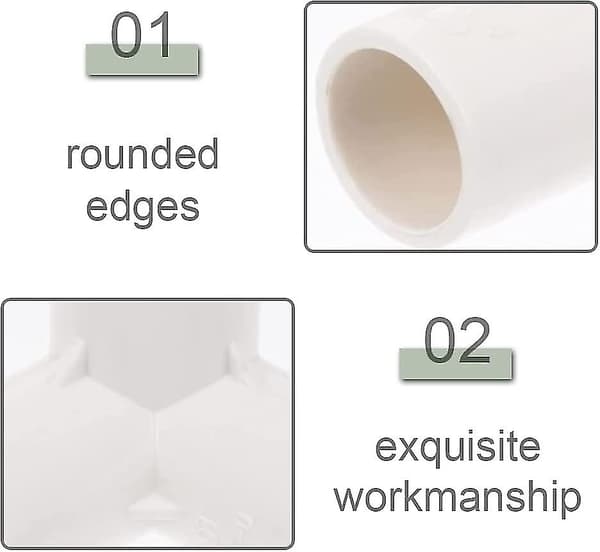 3-vägs innerdiameter 20mm PVC-kopplingar 3-vägs vinkel PVC-kopplingar Vattenrörskarvar för bevattningsrör (11 st, vit)