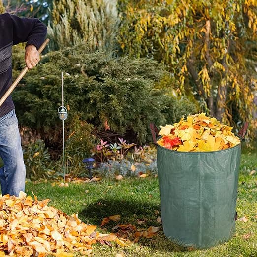 300 liters trädgårdsavfallspåsar, hopfällbara, återanvändbara, stabila, 3-pack